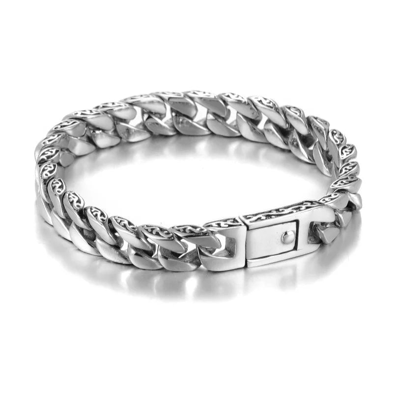 Ethnic Wind Dragon Bracelet – Vintage Silver-Plated Dragon Cuff Bangle for Men - Image 31