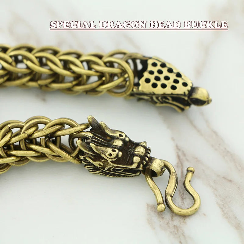 Creative Vintage Brass Dragon Bracelet - Image 3