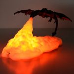 3D Room Decor LED Fire & Ice Dragon Lamps – Rechargeable Desktop Night Lights