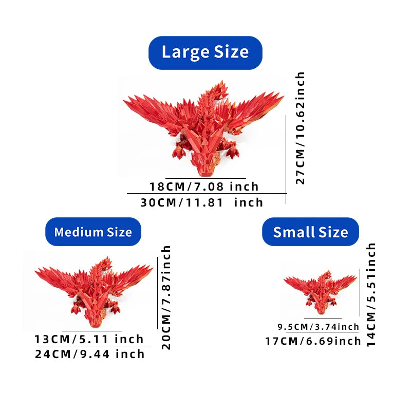 3D Printed Articulated Crystal Dragon - Image 2