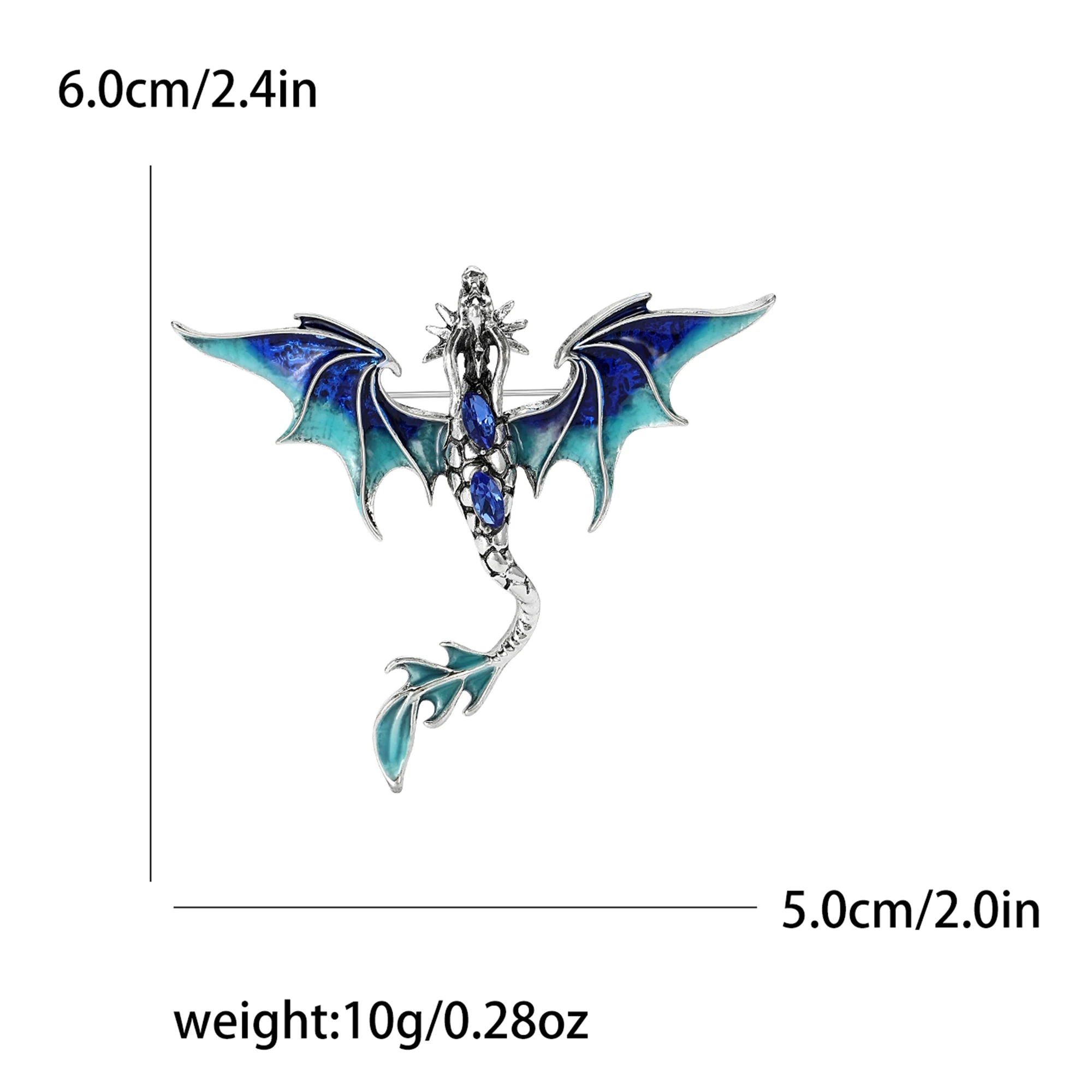 Enamel Dragon Pins for Women Rhinestone Flying Dragons Animal Brooch Banquet Party Backpack Gifts Jewelry Accessories - Image 8