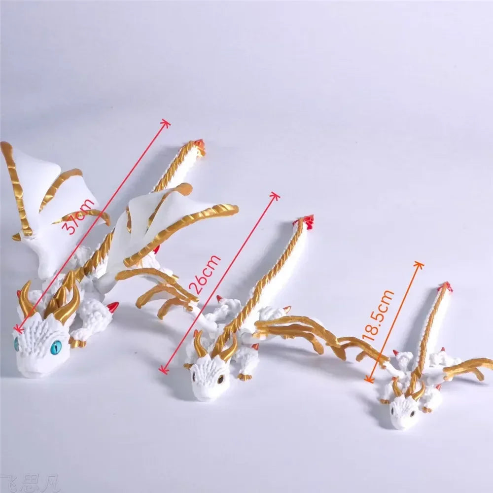 3D Printed Flying Dragon Figures – High-Quality Multi-Jointed Movable Models for Home & Desk Decor - Image 2
