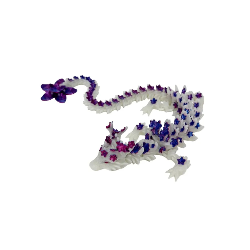 Articulated 3D Printed Dragon Desktop Decoration – Flexible Movable Luminous Chinese Loong Action Figure - Image 7