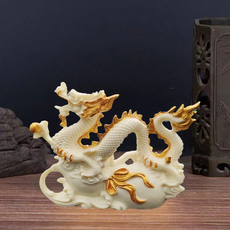 Chinese Feng Shui White Dragon Statue – Zodiac Auspicious Decor for Home, Living Room & Office - Image 6