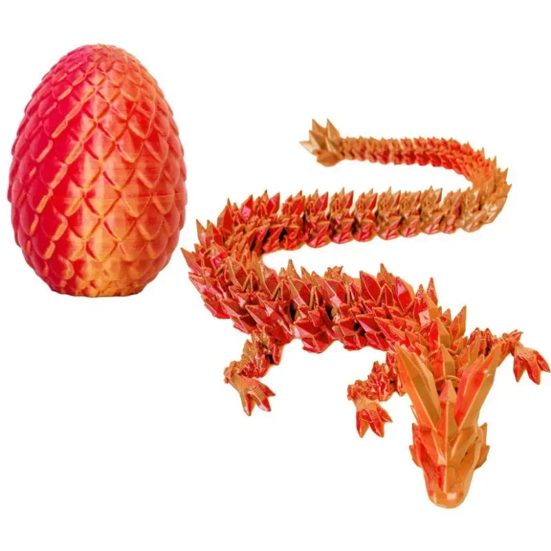 3D Printed Articulated Dragon Egg & Movable Dragon Model Toy - Image 10