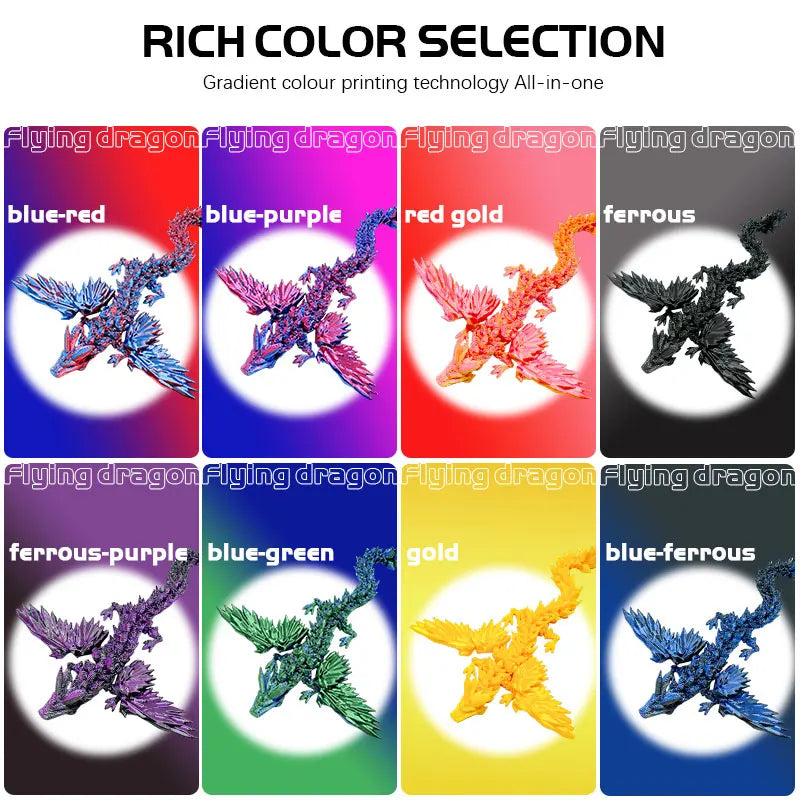 3D Printed Dragon with Movable Wings – Office Desk Accessory & Creative Home Decor - Image 5