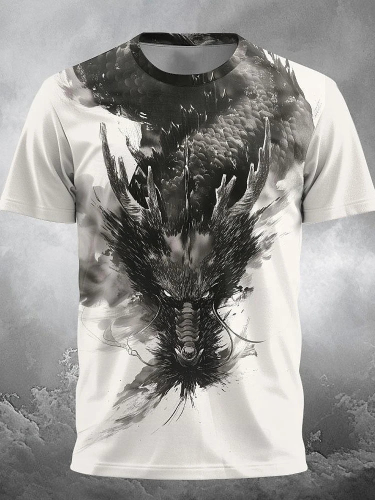 3D Dragon Print Men’s T-Shirt - Image 25