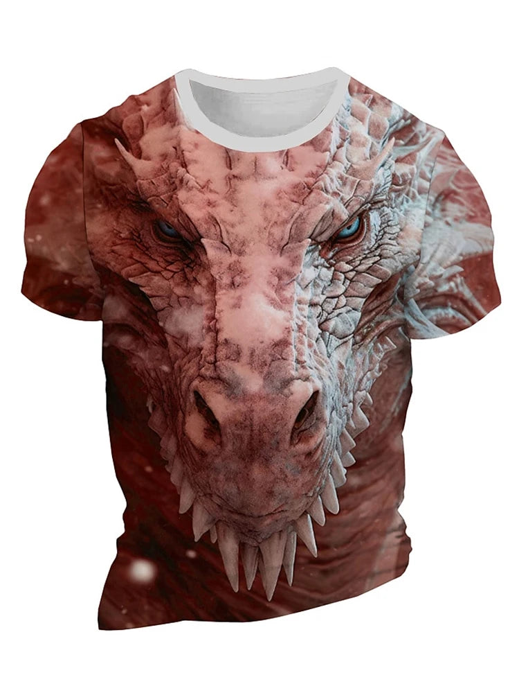 3D Dragon Print Men’s T-Shirt - Image 21