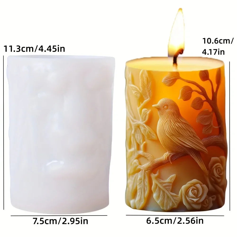 Dinosaur & Dragon Wings Relief Cylindrical Silicone Mold – Resin & Gypsum Craft Mold - Image 15