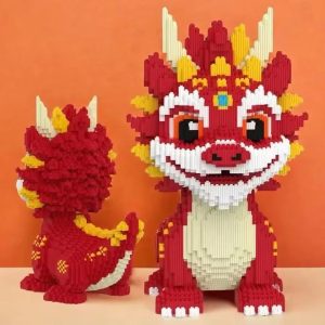 30CM DIY Dragon Building Blocks – 3D Puzzle Toy & Desktop Decoration for Kids