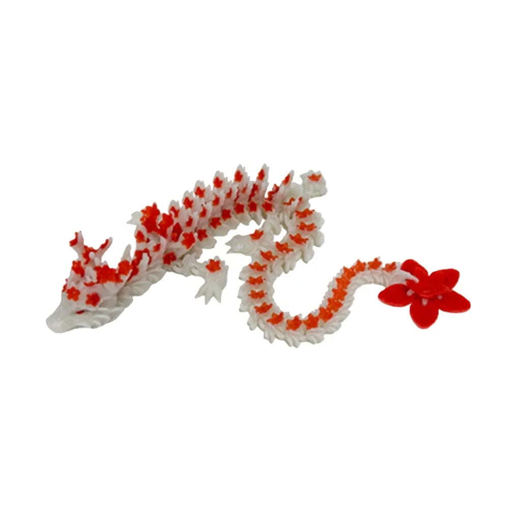 Articulated 3D Printed Dragon Desktop Decoration – Flexible Movable Luminous Chinese Loong Action Figure - Image 11