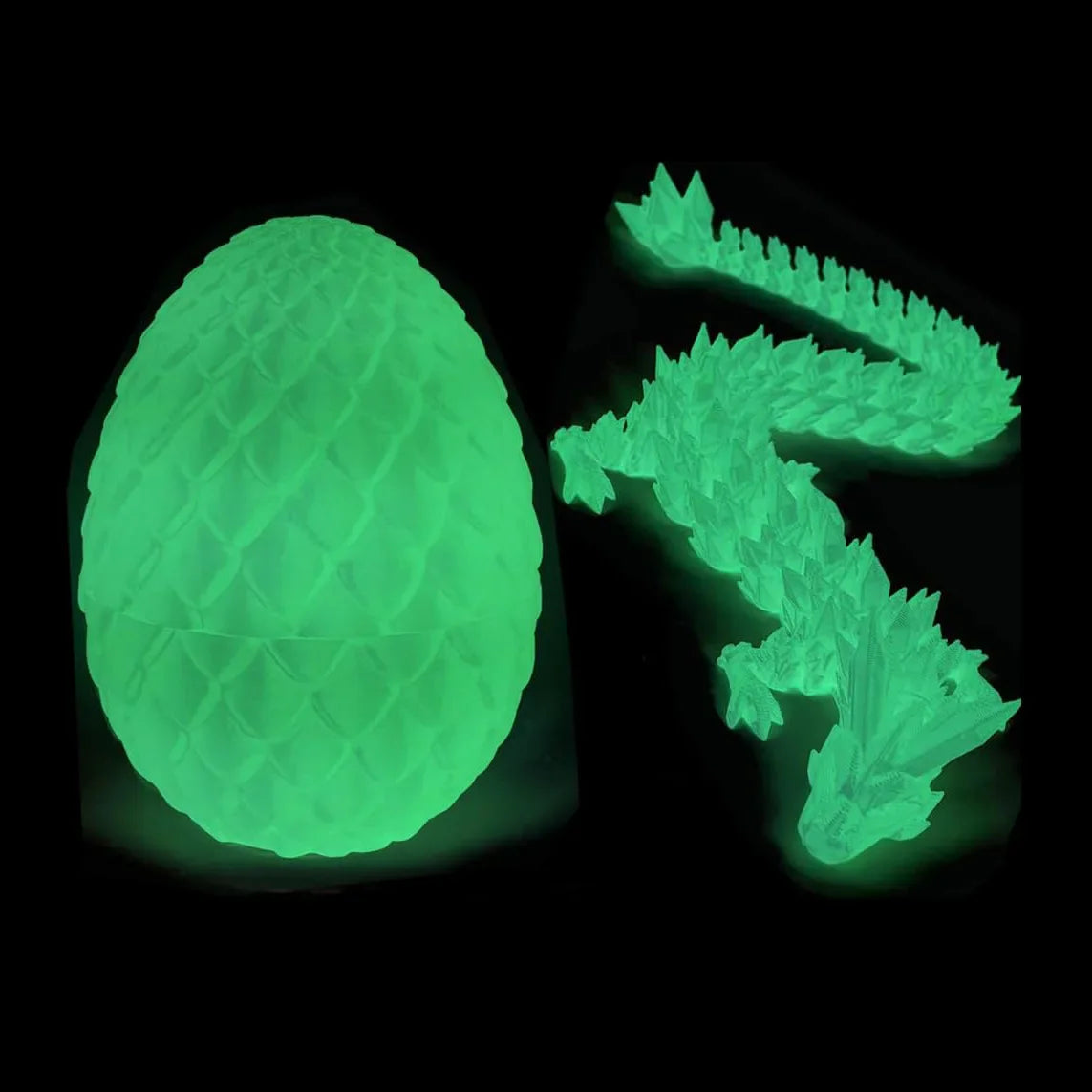 3D Printed Dragon Egg with Articulated Dragon - Image 7