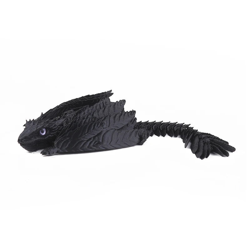 3D Printed Feathered Wyvern Dragon – Articulated Fidget Toy & Home Office Decor - Image 7