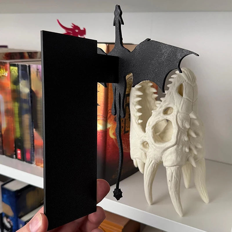 1Pc Bookshelf Decor Dragon Book Insert – Fourth Wing Double Dragon 3D Bookmark & Bookend - Image 3