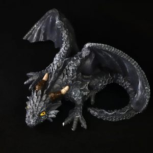 Creative Magic Black Flying Dragon Resin Ornament – Cool Home Decoration Statue Craft