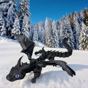 39.5Cm / 15.55In 3D Printed Dragon with Moveable Joints – Animal Model for Home & Desktop Decoration