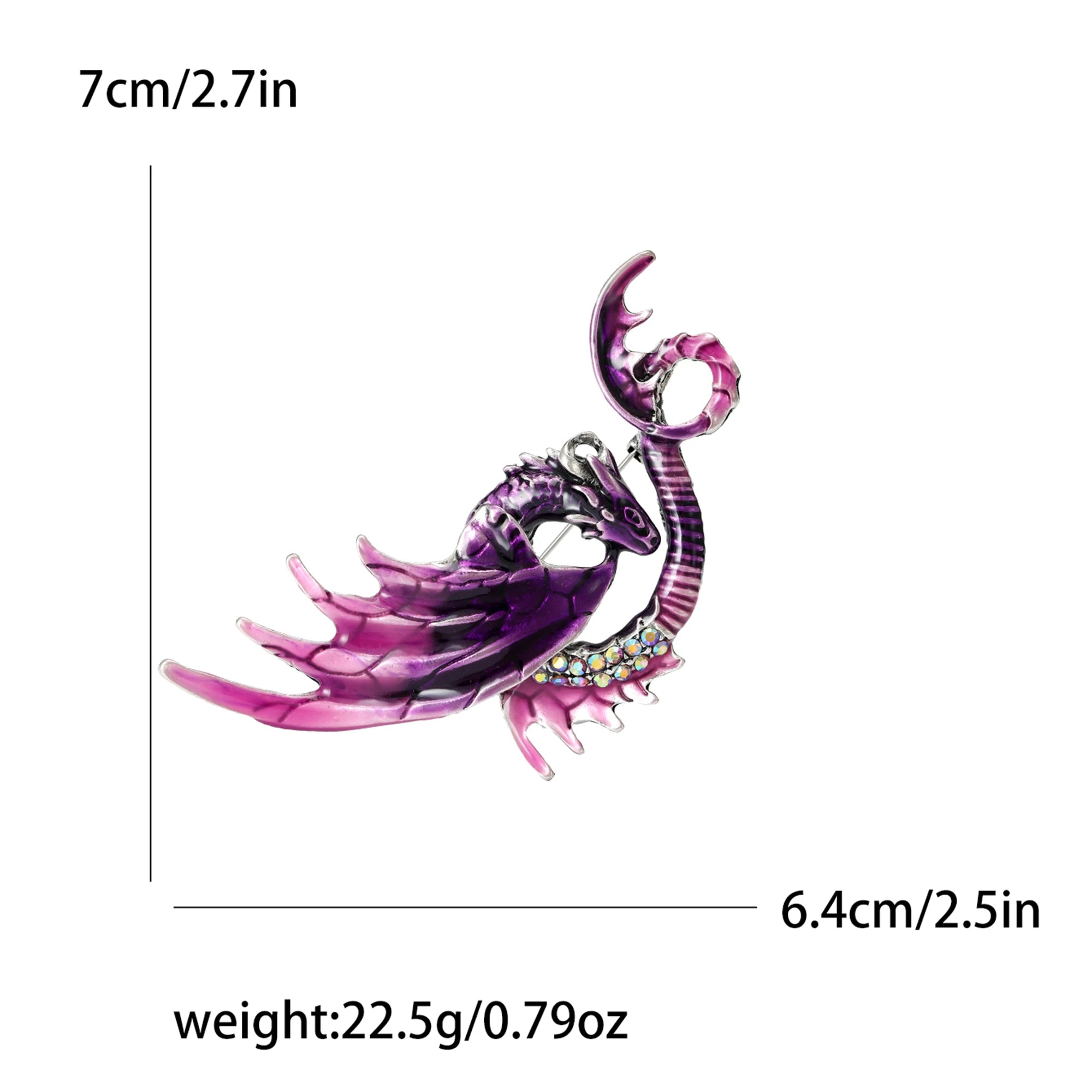 Enamel Dragon Pins for Women Rhinestone Flying Dragons Animal Brooch Banquet Party Backpack Gifts Jewelry Accessories - Image 20