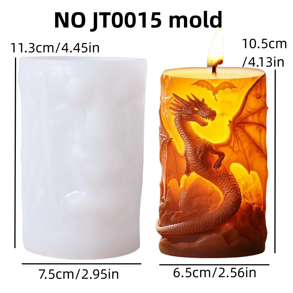 Fire Breathing Dragon Relief Round Sphere Candle Silicone Mold – Flying Dragon Wing Sphere Resin & Gypsum Mold - Image 10