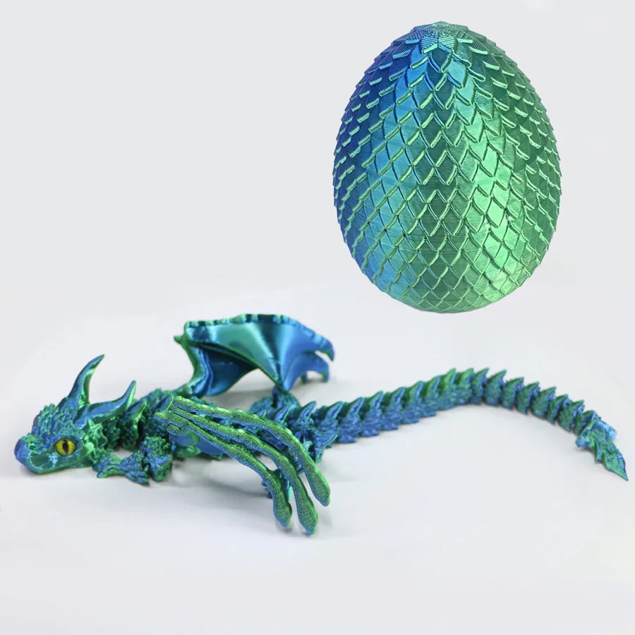 3D Printed Winged Dragon Figurine with Art Deco Resin Sculpture – Tabletop Animal Theme Decor - Image 11