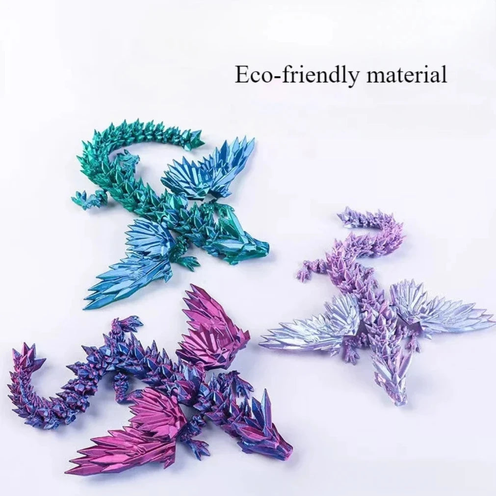3D Printed Dragon Ornament – Desktop Animal Figurine for Home & Office | Craft Printed Figures Christmas Gifts 2025 New