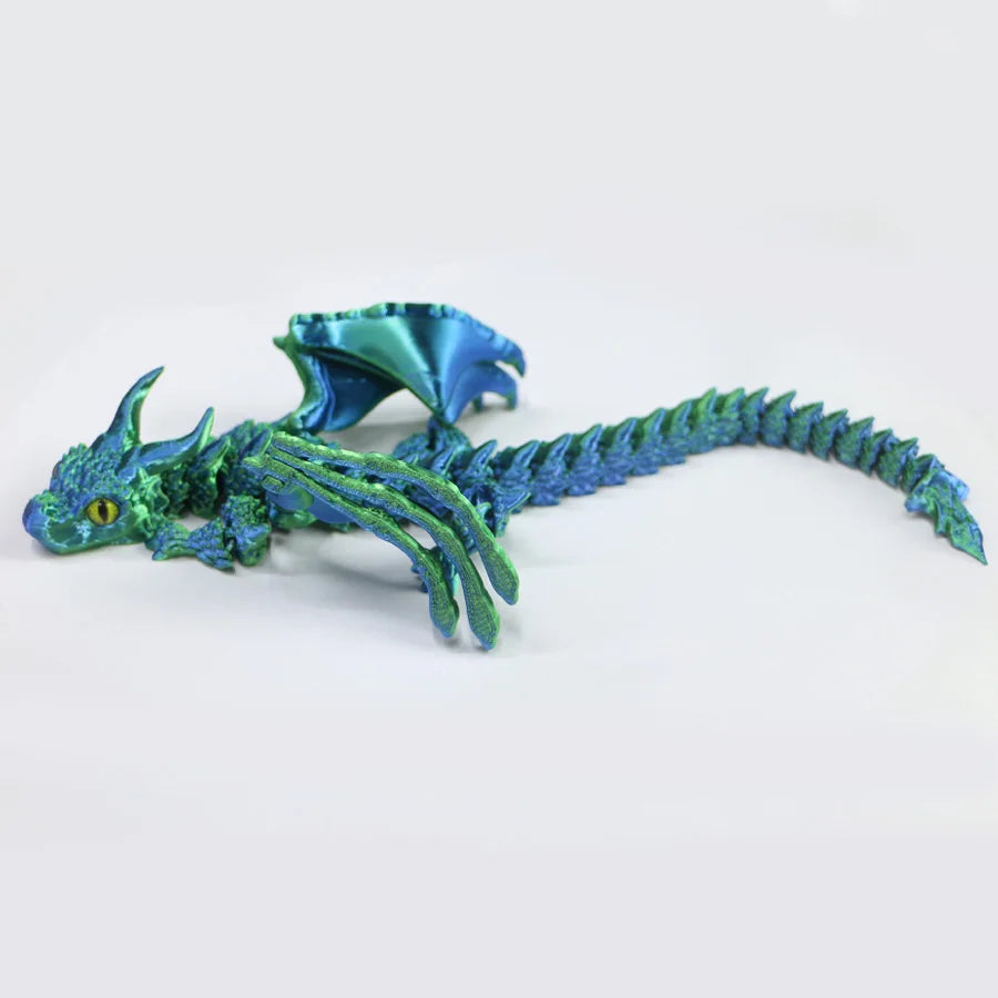 3D Printed Winged Dragon Figurine with Art Deco Resin Sculpture – Tabletop Animal Theme Decor - Image 10