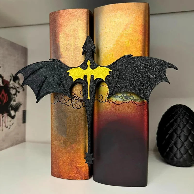 1Pc Bookshelf Decor Dragon Book Insert – Fourth Wing Double Dragon 3D Bookmark & Bookend - Image 2