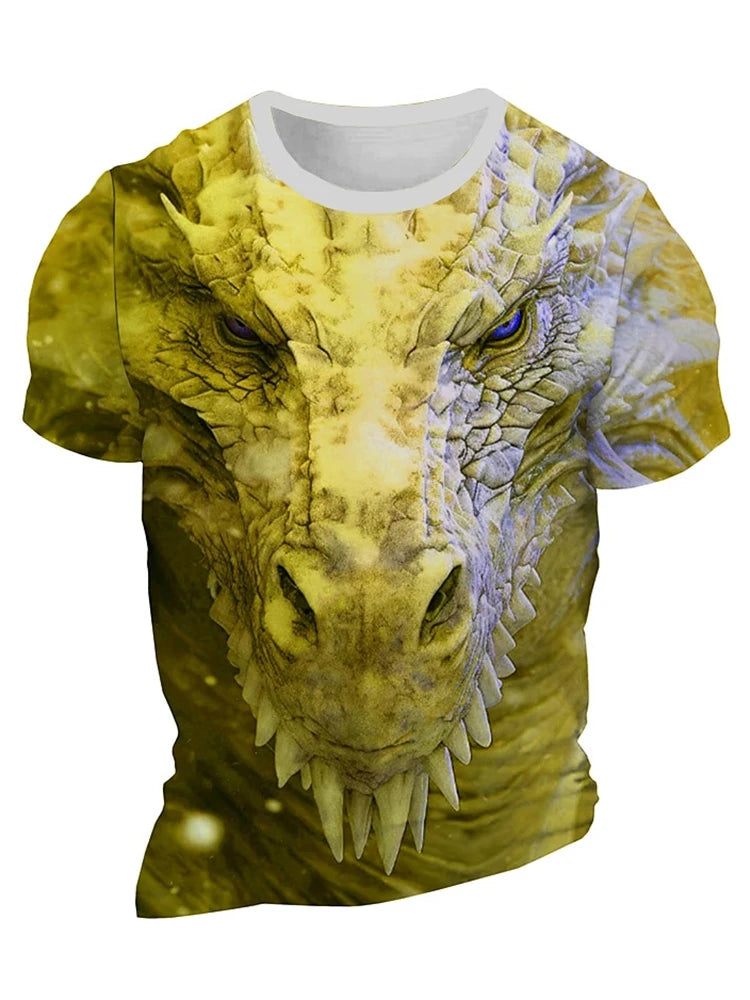 3D Dragon Print Men’s T-Shirt - Image 19
