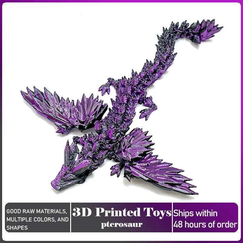 3D Printed Dragon with Movable Wings – Office Desk Accessory & Creative Home Decor - Image 20