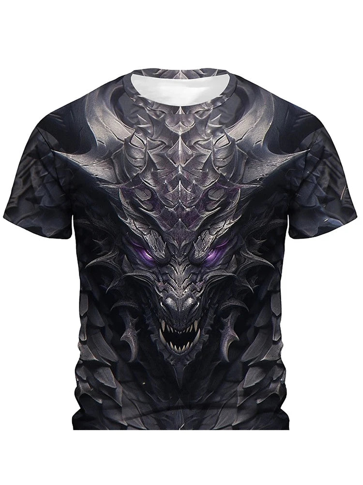 3D Dragon Print Men’s T-Shirt - Image 20