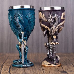 Creative Medieval Dragon Resin Goblet